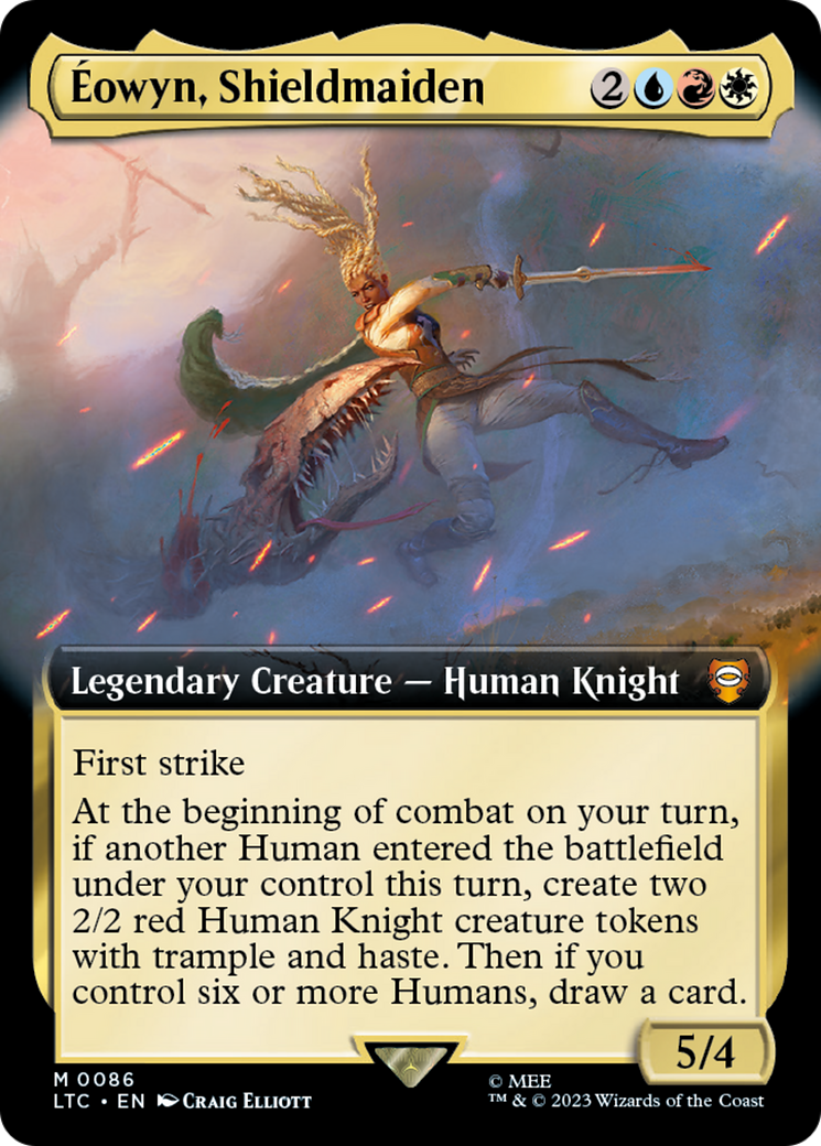Éowyn, Shieldmaiden (LTC-086) - Tales of Middle-earth Commander: (Extended Art) - Premium MTG Single from Wizards of the Coast - Just $0.34! Shop now at Game Crave Tournament Store
