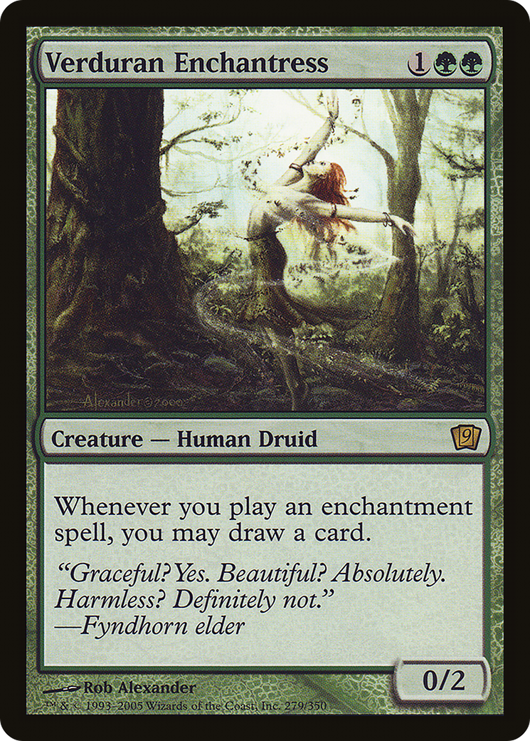 Verduran Enchantress (9ED-279★) - Ninth Edition Foil - Premium MTG Single from Wizards of the Coast - Just $2.69! Shop now at Game Crave Tournament Store
