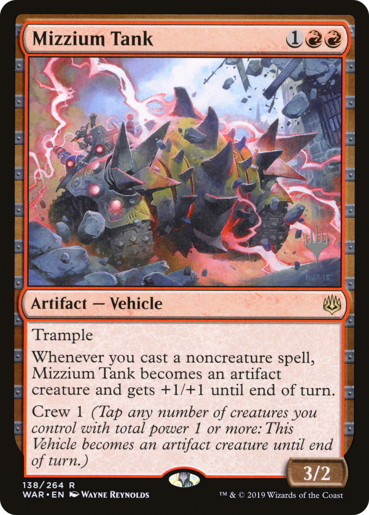 Mizzium Tank (PWAR-138P) - War of the Spark Promos Foil - Premium MTG Single from Wizards of the Coast - Just $0.08! Shop now at Game Crave Tournament Store