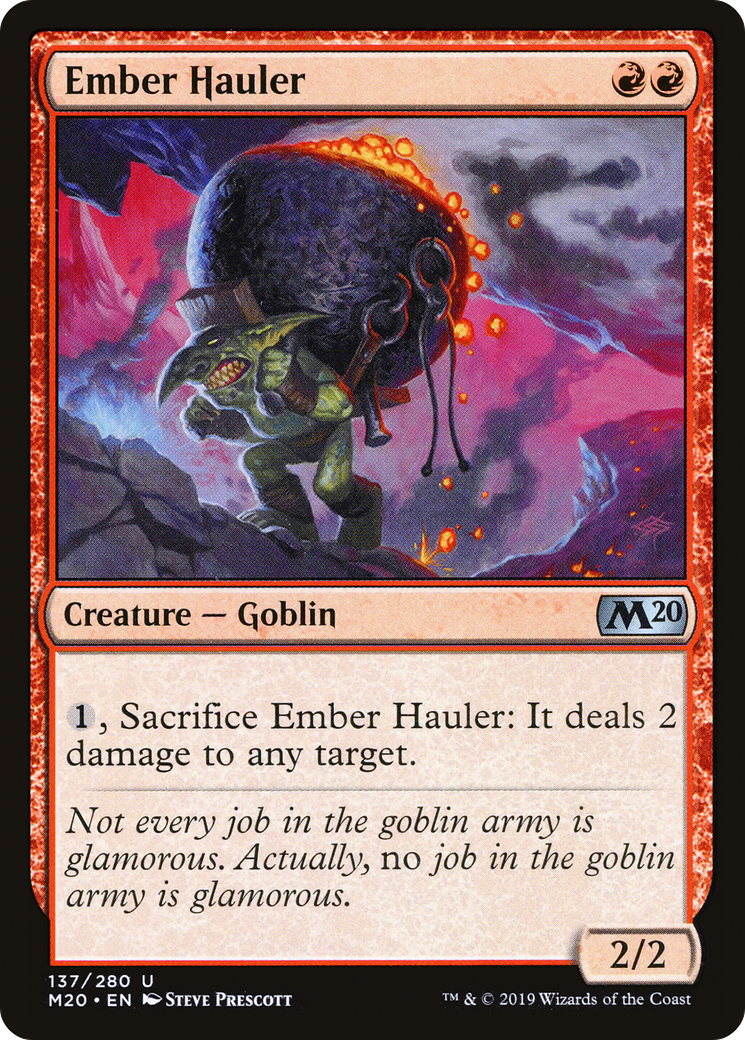 Ember Hauler (M20-137) - Core Set 2020 - Premium MTG Single from Wizards of the Coast - Just $0.08! Shop now at Game Crave Tournament Store