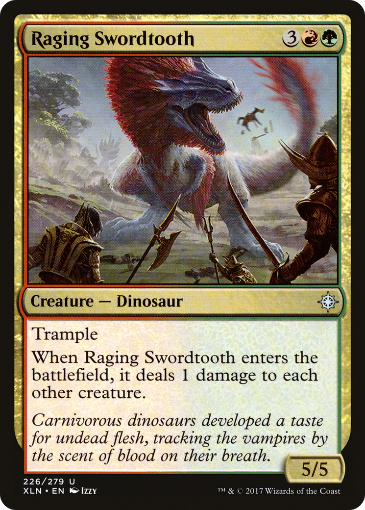 Raging Swordtooth (XLN-226) - Ixalan Foil - Premium MTG Single from Wizards of the Coast - Just $0.55! Shop now at Game Crave Tournament Store