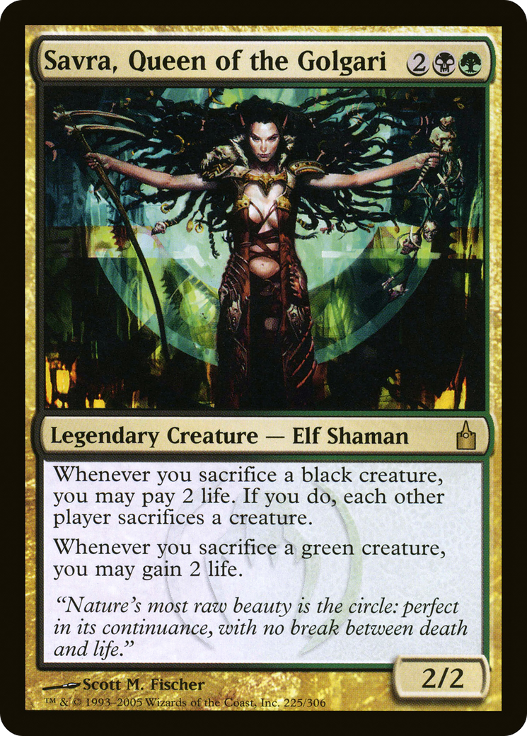 Savra, Queen of the Golgari (RAV-225) - Ravnica: City of Guilds - Premium MTG Single from Wizards of the Coast - Just $0.25! Shop now at Game Crave Tournament Store