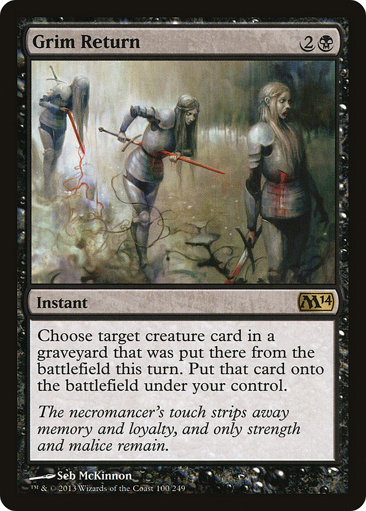 Grim Return (M14-100) - Magic 2014 Foil - Premium MTG Single from Wizards of the Coast - Just $1.42! Shop now at Game Crave Tournament Store