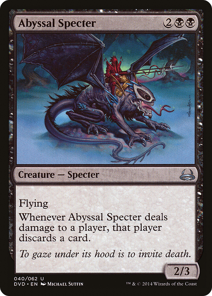 Abyssal Specter (DVD-040) - Duel Decks Anthology: Divine vs. Demonic - Premium MTG Single from Wizards of the Coast - Just $0.25! Shop now at Game Crave Tournament Store