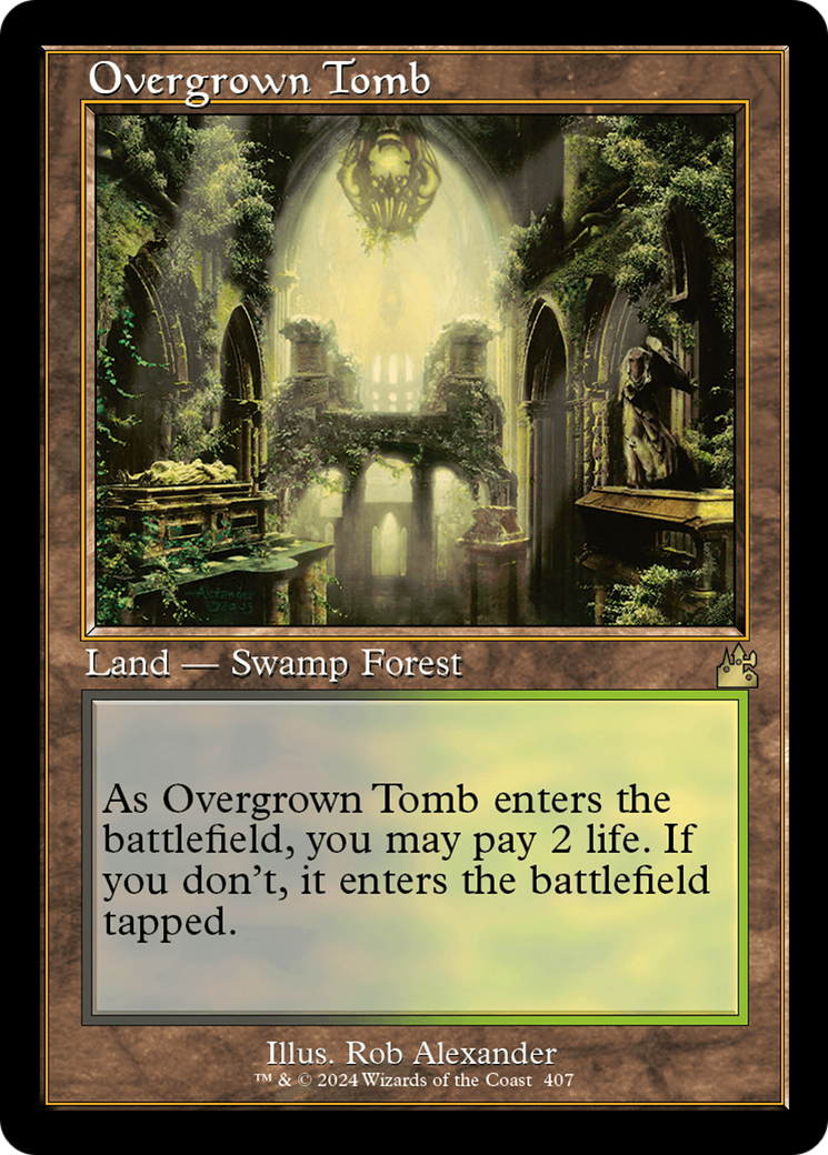 Overgrown Tomb (RVR-407) - Ravnica Remastered Foil - Premium MTG Single from Wizards of the Coast - Just $8.39! Shop now at Game Crave Tournament Store