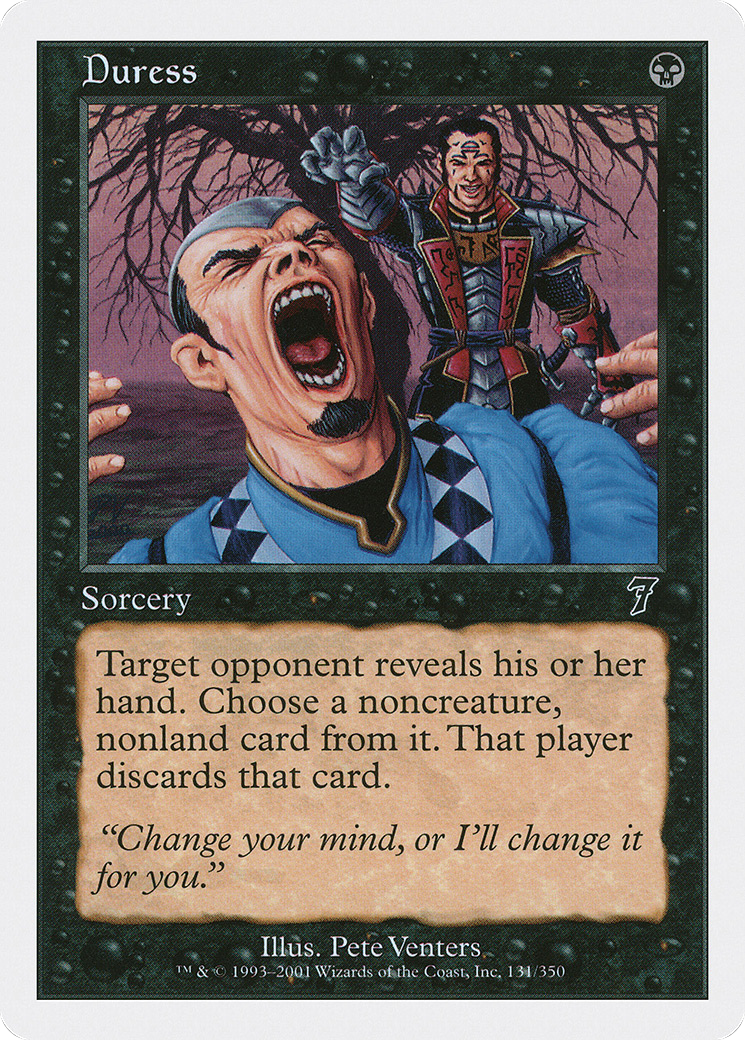Duress (7ED-131) - Seventh Edition - Premium MTG Single from Wizards of the Coast - Just $0.36! Shop now at Game Crave Tournament Store