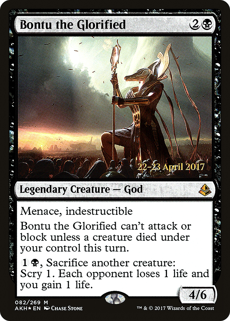 Bontu the Glorified (PAKH-82S) - Amonkhet Promos Foil - Premium MTG Single from Wizards of the Coast - Just $1.88! Shop now at Game Crave Tournament Store