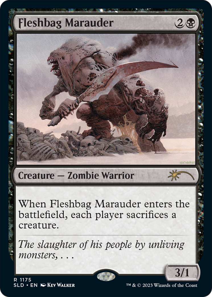 Fleshbag Marauder (SLD-1175) - Secret Lair Drop: (Full Art) - Premium MTG Single from Wizards of the Coast - Just $1.19! Shop now at Game Crave Tournament Store