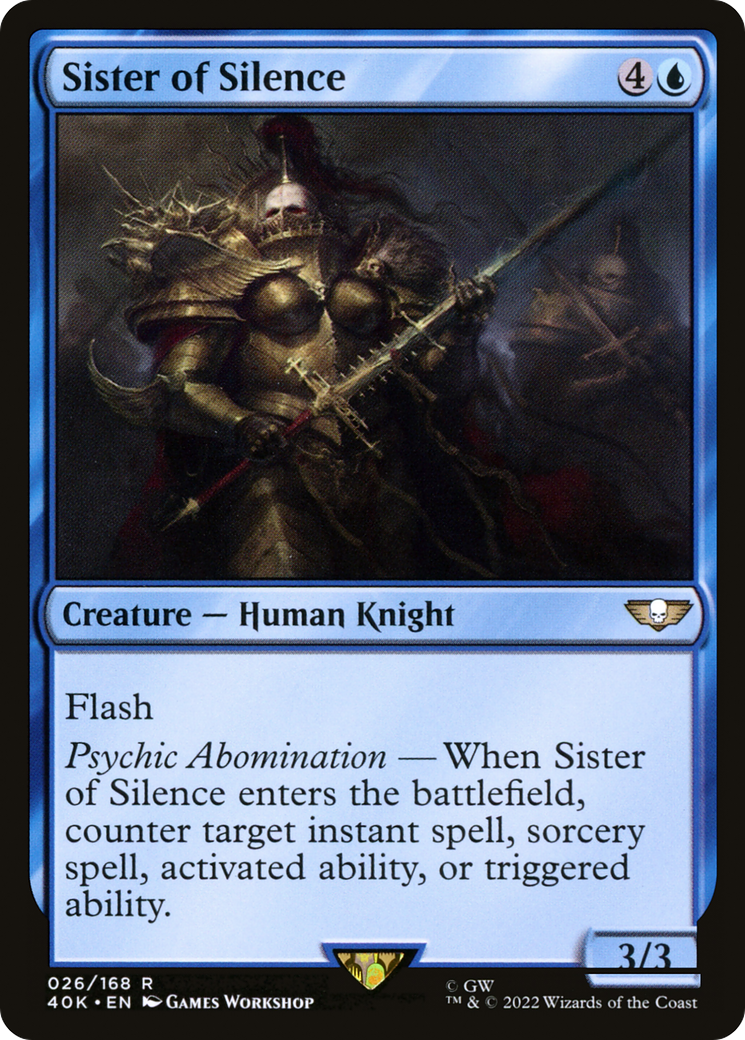 Sister of Silence (40K-026) - Warhammer 40,000 Commander - Premium MTG Single from Wizards of the Coast - Just $0.08! Shop now at Game Crave Tournament Store