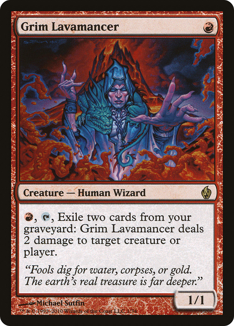 Grim Lavamancer (PD2-001) - Premium Deck Series: Fire and Lightning Foil - Premium MTG Single from Wizards of the Coast - Just $0.25! Shop now at Game Crave Tournament Store