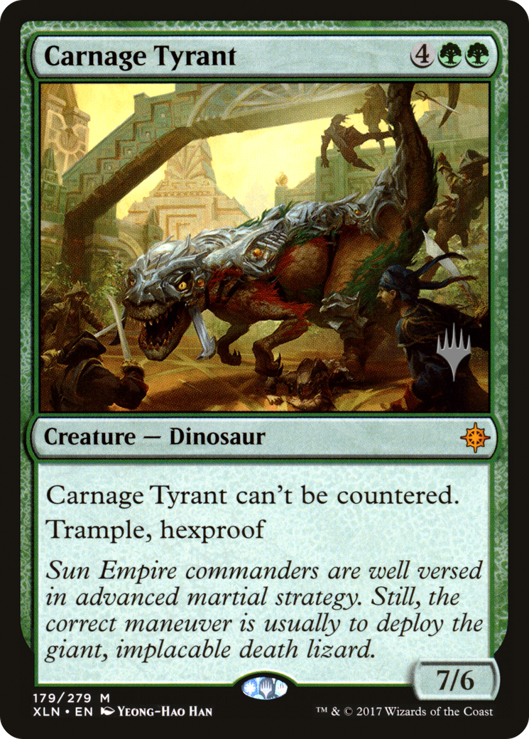 Carnage Tyrant (PXLN-179P) - Ixalan Promos - Premium MTG Single from Wizards of the Coast - Just $4.79! Shop now at Game Crave Tournament Store