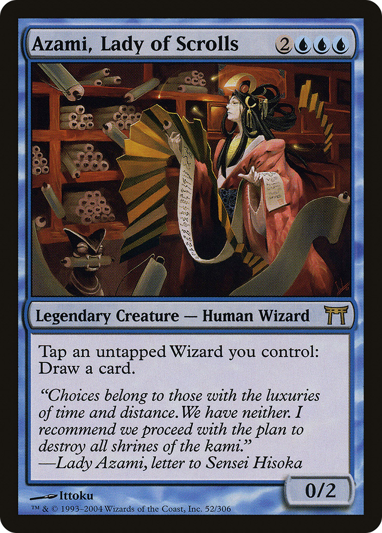 Azami, Lady of Scrolls (CHK-052) - Champions of Kamigawa Foil - Premium MTG Single from Wizards of the Coast - Just $10.12! Shop now at Game Crave Tournament Store