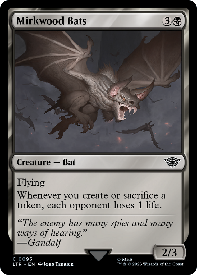 Mirkwood Bats (LTR-095) - The Lord of the Rings: Tales of Middle-earth Foil - Premium MTG Single from Wizards of the Coast - Just $0.68! Shop now at Game Crave Tournament Store
