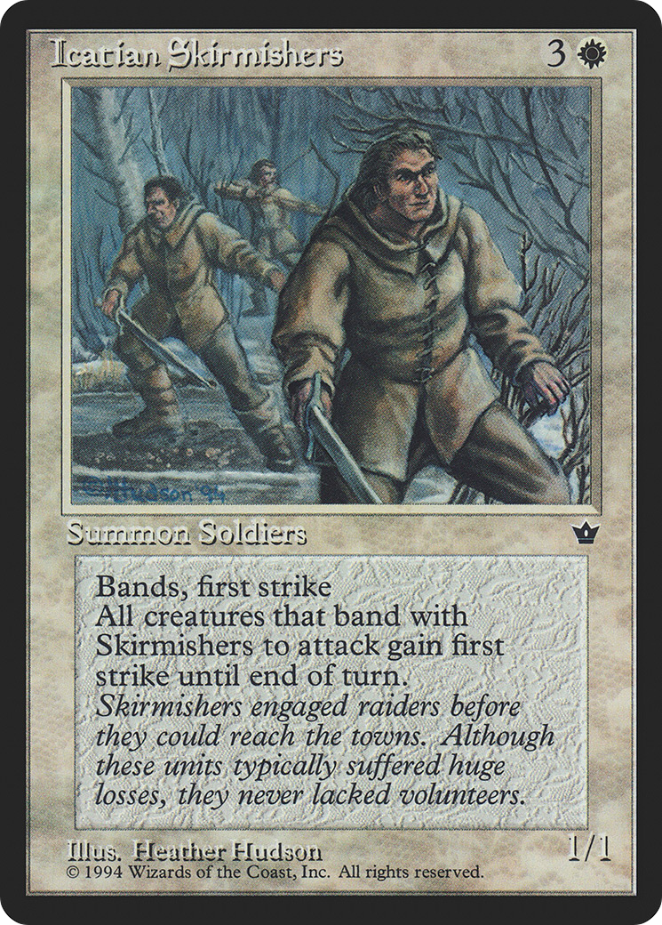 Icatian Skirmishers (FEM-014) - Fallen Empires - Premium MTG Single from Wizards of the Coast - Just $0.25! Shop now at Game Crave Tournament Store