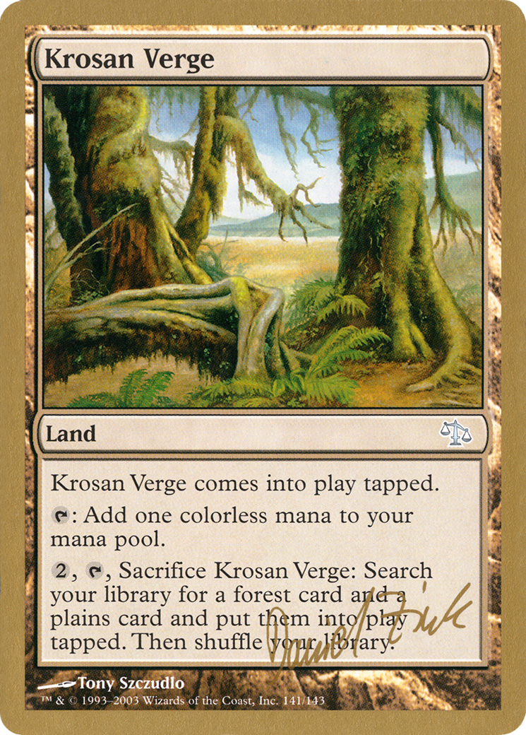 Krosan Verge (WC03-DZ141) - World Championship Decks 2003 - Premium MTG Single from Wizards of the Coast - Just $0.08! Shop now at Game Crave Tournament Store