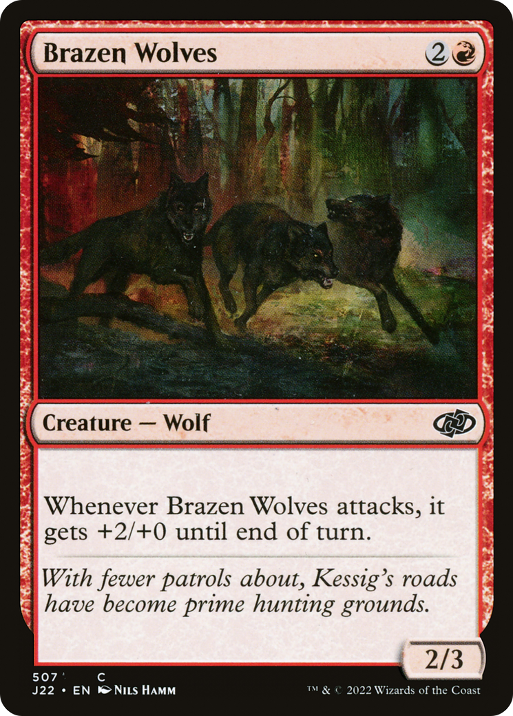 Brazen Wolves (J22-507) - Jumpstart 2022 - Premium MTG Single from Wizards of the Coast - Just $0.08! Shop now at Game Crave Tournament Store
