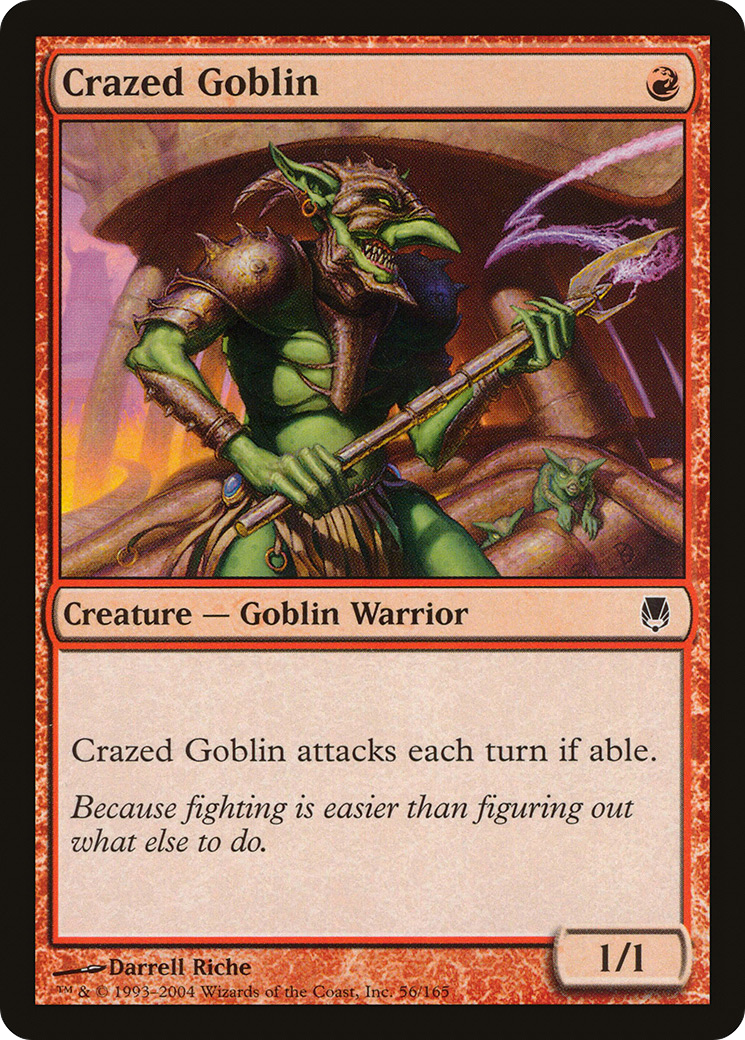 Crazed Goblin (DST-056) - Darksteel Foil - Premium MTG Single from Wizards of the Coast - Just $0.25! Shop now at Game Crave Tournament Store