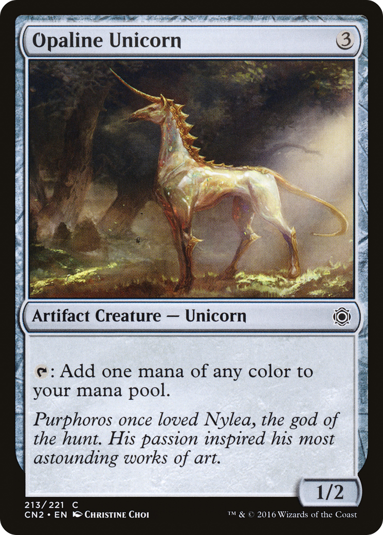 Opaline Unicorn (CN2-213) - Conspiracy: Take the Crown - Premium MTG Single from Wizards of the Coast - Just $0.08! Shop now at Game Crave Tournament Store