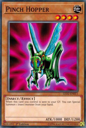Pinch Hopper (LED2-EN011) - Legendary Duelists: Ancient Millennium 1st Edition - Premium Yugioh Single from Konami - Just $0.08! Shop now at Game Crave Tournament Store