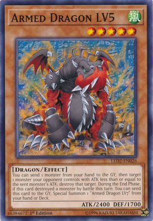Armed Dragon LV5 (LED2-EN026) - Legendary Duelists: Ancient Millennium 1st Edition - Premium Yugioh Single from Konami - Just $0.24! Shop now at Game Crave Tournament Store