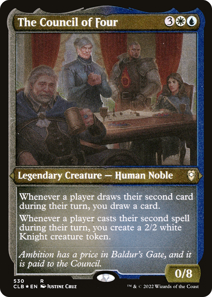 The Council of Four (CLB-530) - Commander Legends: Battle for Baldur's Gate Etched Foil - Premium MTG Single from Wizards of the Coast - Just $0.08! Shop now at Game Crave Tournament Store