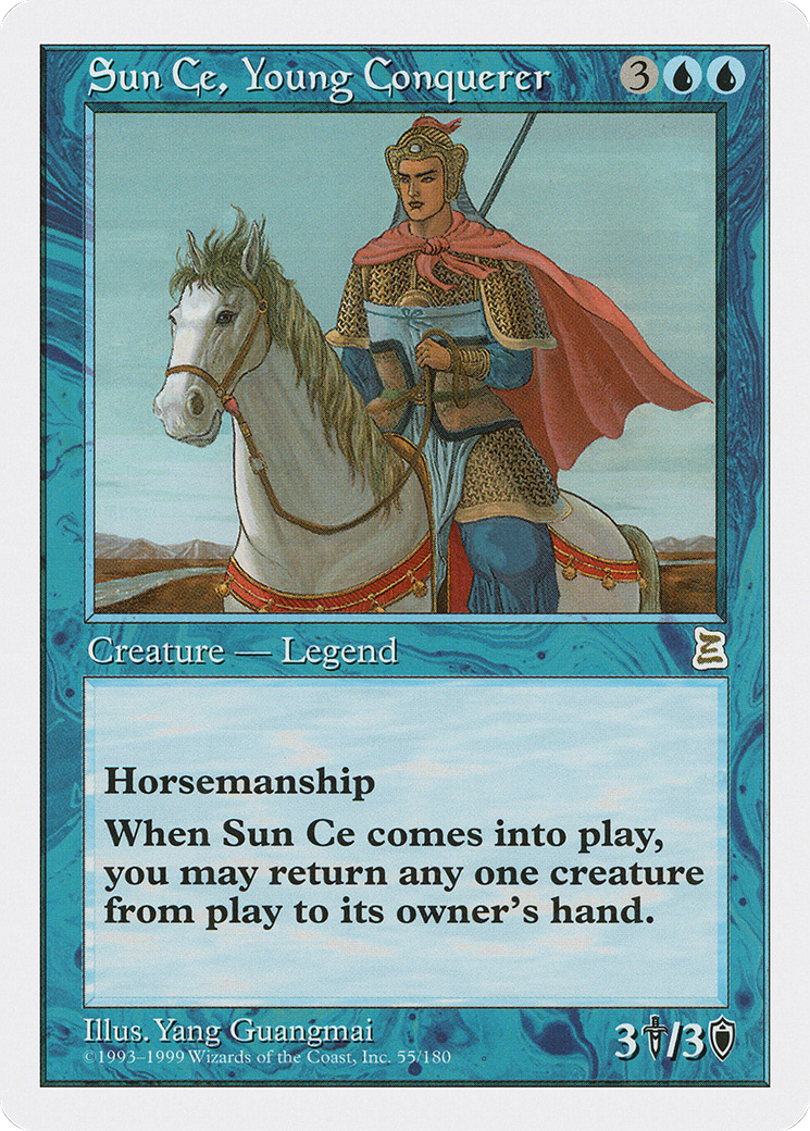 Sun Ce, Young Conquerer (PTK-055) - Portal Three Kingdoms - Premium MTG Single from Wizards of the Coast - Just $25.85! Shop now at Game Crave Tournament Store