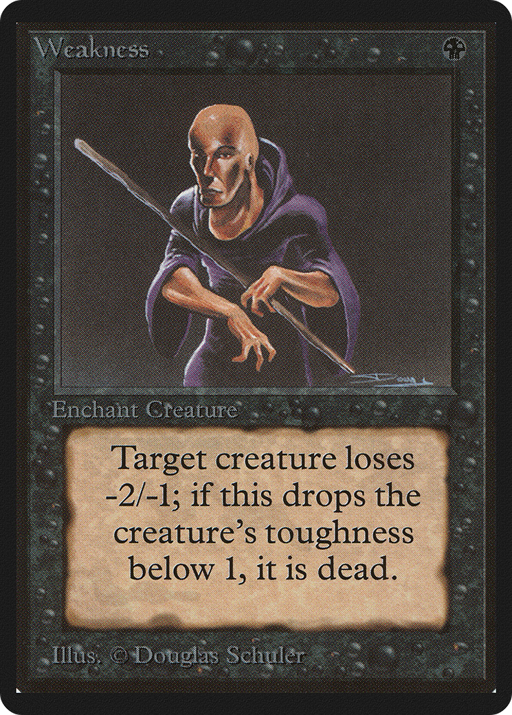 Weakness (LEB-135) - Limited Edition Beta - Premium MTG Single from Wizards of the Coast - Just $1.05! Shop now at Game Crave Tournament Store