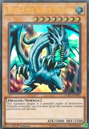 Blue-Eyes White Dragon (Version 1) (LCKC-EN001) - Legendary Collection Kaiba 1st Edition - Premium Yugioh Single from Konami - Just $1.98! Shop now at Game Crave Tournament Store