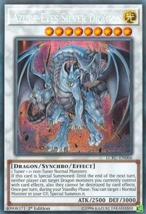 Azure-Eyes Silver Dragon (LCKC-EN066) - Legendary Collection Kaiba Unlimited - Premium Yugioh Single from Konami - Just $2.57! Shop now at Game Crave Tournament Store