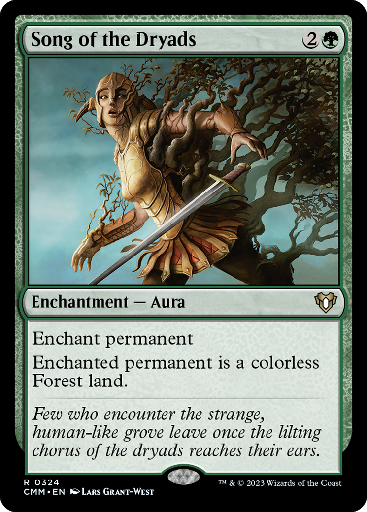 Song of the Dryads (CMM-324) - Commander Masters Foil - Premium MTG Single from Wizards of the Coast - Just $1.35! Shop now at Game Crave Tournament Store
