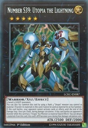 Number S39: Utopia the Lightning (LCKC-EN087) - Legendary Collection Kaiba 1st Edition - Premium Yugioh Single from Konami - Just $1.55! Shop now at Game Crave Tournament Store