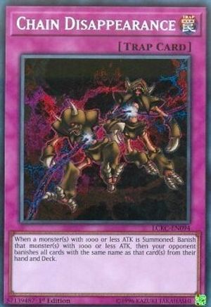 Chain Disappearance (LCKC-EN094) - Legendary Collection Kaiba Unlimited - Premium Yugioh Single from Konami - Just $0.69! Shop now at Game Crave Tournament Store