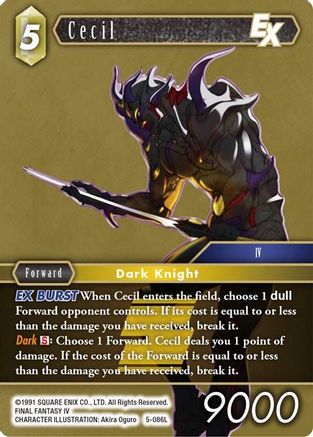 Cecil EX (OPUS V) - Premium Final Fantasy Single from Opus V - Just $0.35! Shop now at Game Crave Tournament Store