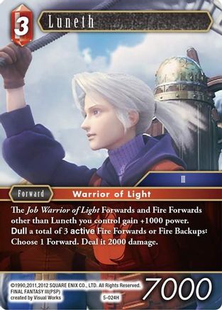 Luneth (OPUS V) Foil - Premium Final Fantasy Single from Opus V - Just $0.25! Shop now at Game Crave Tournament Store