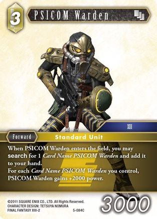 PSICOM Warden (OPUS V) Foil - Premium Final Fantasy Single from Opus V - Just $0.25! Shop now at Game Crave Tournament Store