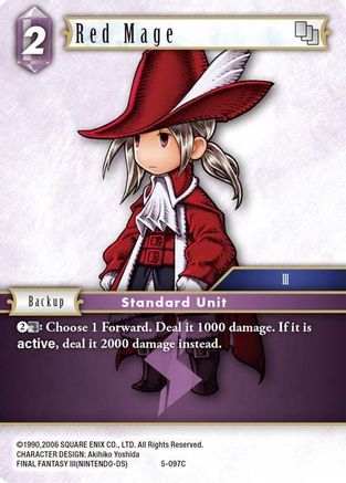 Red Mage (Luneth) (OPUS V) Foil - Premium Final Fantasy Single from Opus V - Just $0.32! Shop now at Game Crave Tournament Store