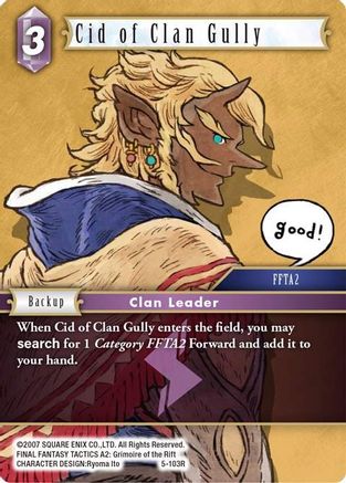 Cid of Clan Gully (OPUS V) - Premium Final Fantasy Single from Opus V - Just $0.08! Shop now at Game Crave Tournament Store