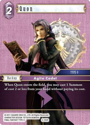 Quon (OPUS V) Foil - Premium Final Fantasy Single from Opus V - Just $0.28! Shop now at Game Crave Tournament Store