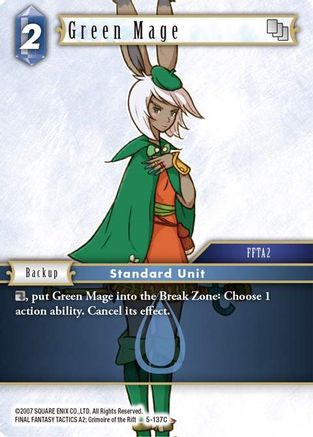 Green Mage (OPUS V) Foil - Premium Final Fantasy Single from Opus V - Just $0.66! Shop now at Game Crave Tournament Store