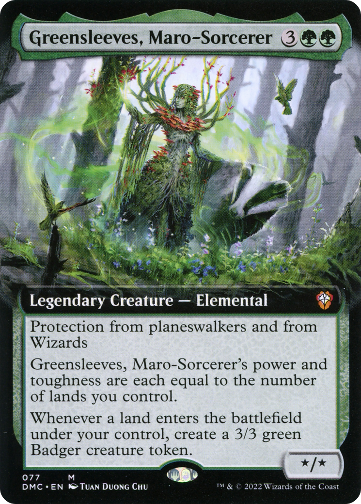 Greensleeves, Maro-Sorcerer (DMC-077) - Dominaria United Commander: (Extended Art) Foil - Premium MTG Single from Wizards of the Coast - Just $5.62! Shop now at Game Crave Tournament Store