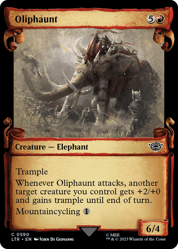 Oliphaunt (LTR-590) - The Lord of the Rings: Tales of Middle-earth: (Showcase) - Premium MTG Single from Wizards of the Coast - Just $0.13! Shop now at Game Crave Tournament Store