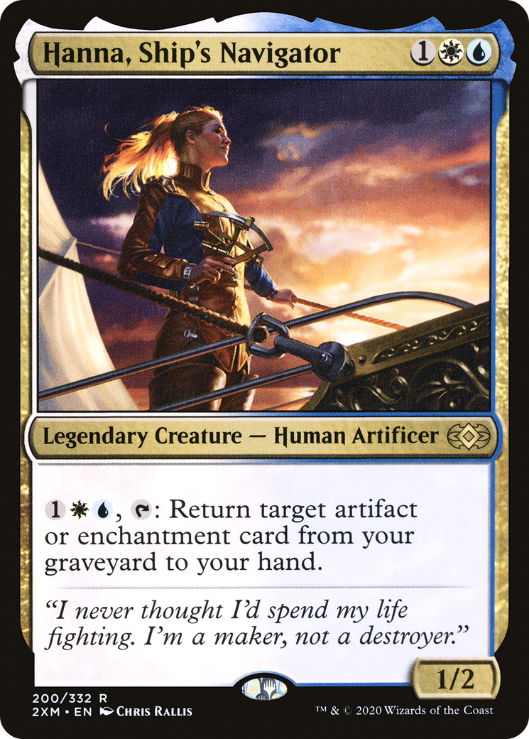 Hanna, Ship's Navigator (2XM-200) - Double Masters - Premium MTG Single from Wizards of the Coast - Just $0.08! Shop now at Game Crave Tournament Store