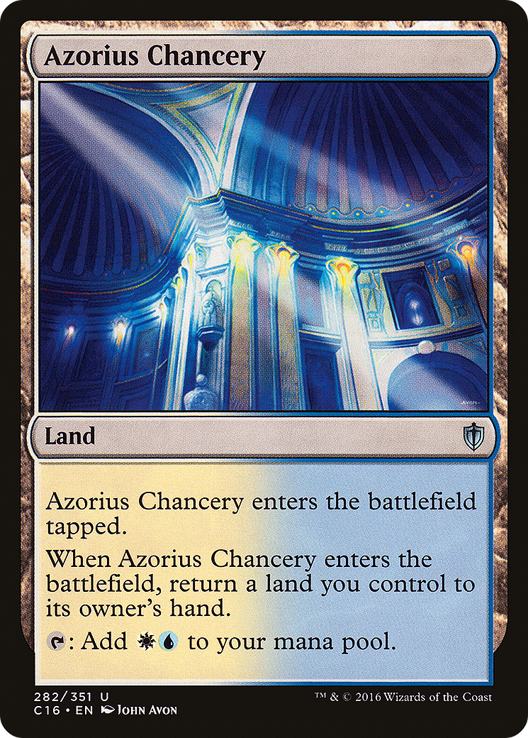 Azorius Chancery (C16-282) - Commander 2016 - Premium MTG Single from Wizards of the Coast - Just $0.08! Shop now at Game Crave Tournament Store