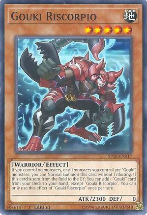 Gouki Riscorpio (SP18-EN017) - Star Pack VRAINS 1st Edition - Premium Yugioh Single from Konami - Just $0.28! Shop now at Game Crave Tournament Store