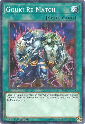 Gouki Re-Match (Starfoil) (SP18-EN039) - Star Pack VRAINS 1st Edition - Premium Yugioh Single from Konami - Just $0.14! Shop now at Game Crave Tournament Store
