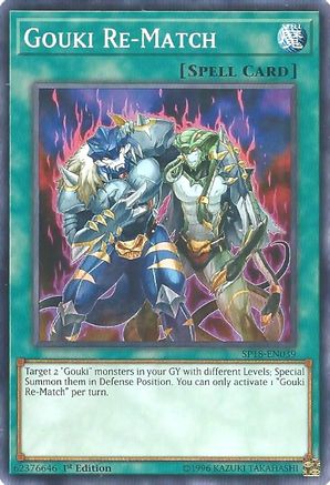 Gouki Re-Match (SP18-EN039) - Star Pack VRAINS 1st Edition - Premium Yugioh Single from Konami - Just $0.80! Shop now at Game Crave Tournament Store