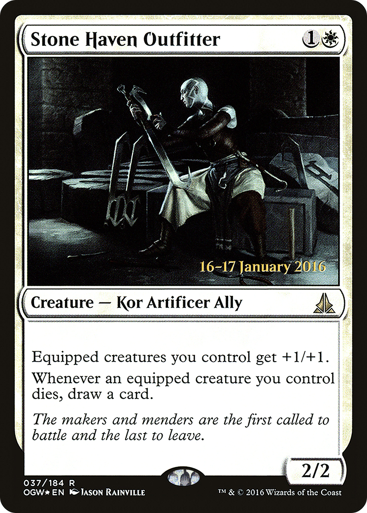 Stone Haven Outfitter (POGW-37S) - Oath of the Gatewatch Promos Foil - Premium MTG Single from Wizards of the Coast - Just $0.84! Shop now at Game Crave Tournament Store