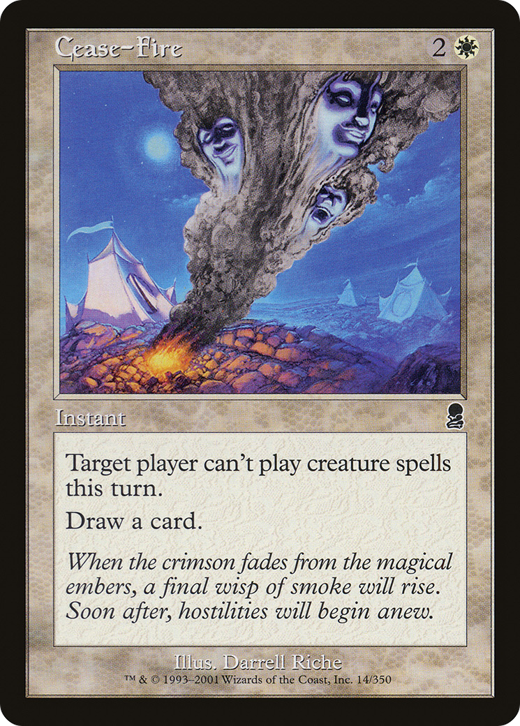 Cease-Fire (ODY-014) - Odyssey - Premium MTG Single from Wizards of the Coast - Just $0.25! Shop now at Game Crave Tournament Store