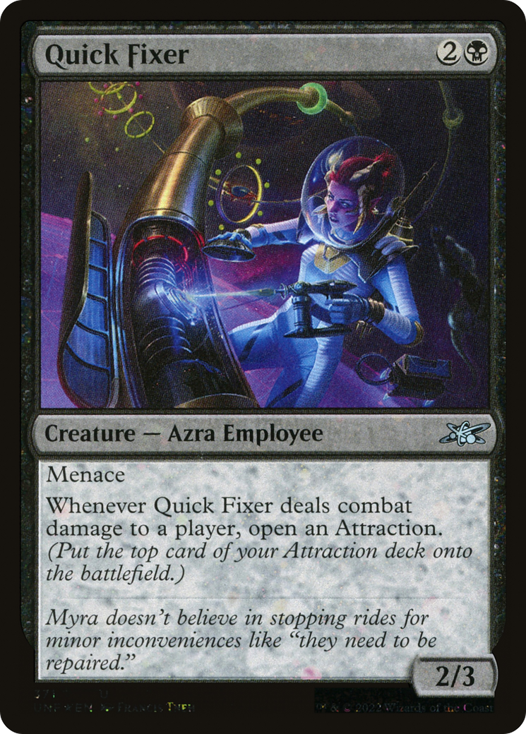 Quick Fixer (UNF-371) - Unfinity Foil - Premium MTG Single from Wizards of the Coast - Just $3.90! Shop now at Game Crave Tournament Store