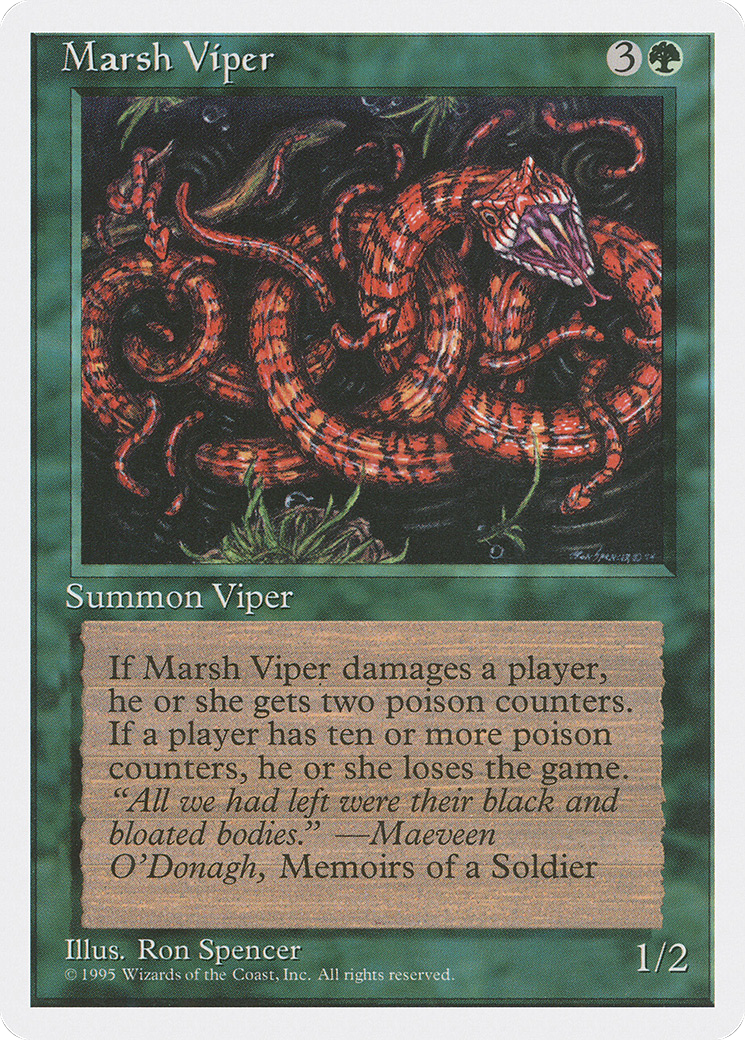 Marsh Viper (4ED-263) - Fourth Edition - Premium MTG Single from Wizards of the Coast - Just $0.08! Shop now at Game Crave Tournament Store